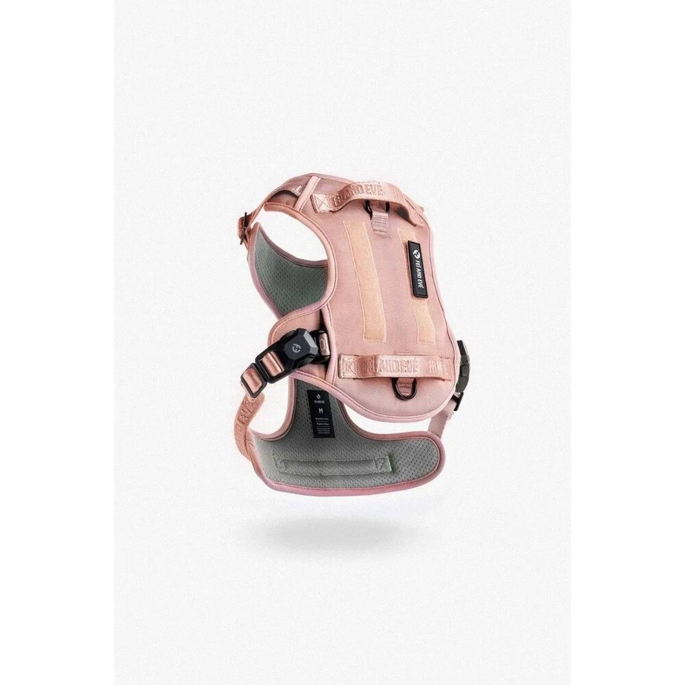 Fei And Eve Dog Classic Mag Ease Harness- Blush Pink / Size Small